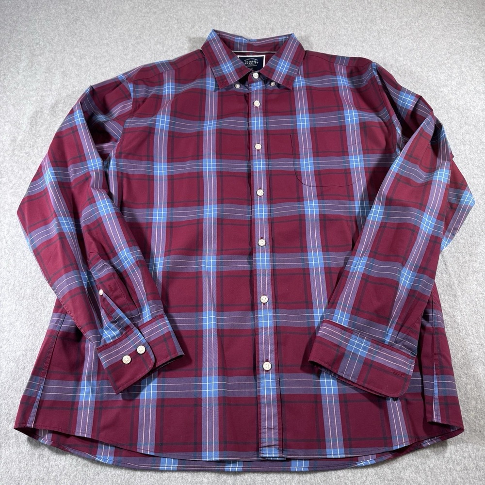 Charles Tyrwhitt Men's Shirt Long Sleeve Button Up 100% Cotton Slim Fit XXL